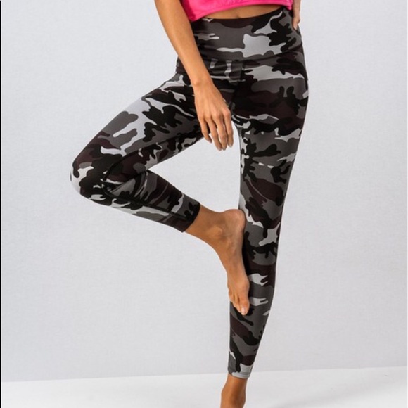 grey camo workout leggings
